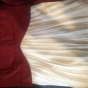 Babaton White Mini Skirt pleated